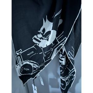 Coach 1941 x Felix the Cat - Car Graphic Black & White Triangle Scarf, $395, NEW